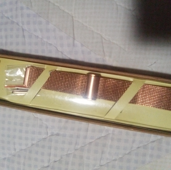 New Rose Gold Genuine Leather Watch Bands - Picture 2 of 5